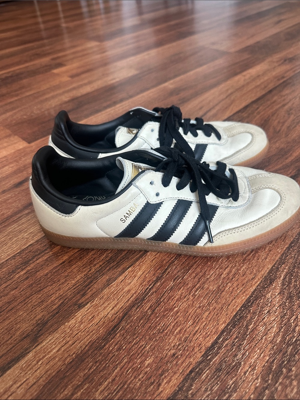 adidas Originals Samba OG "Cream White/Core Black/Sand Strata" - Picture 6 of 13